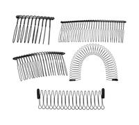 Lot de 5 peignes professionnels en forme de U pour cheveux longs et épais