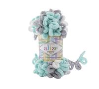 Lot de 5 pelotes de laine douce Alize Puffy Color Baby Big Loop 100 % micropolyester 100 g 9 m - 6408