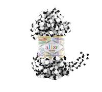 Lot de 5 pelotes de laine douce Alize Puffy Color Baby Big Loop 100 % micropolyester 100 g 9 m - 6451