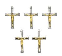 Lot de 5 pendentifs à breloques catholiques pour femme et fille, porte-clés, colliers, fabrication de bijoux, décorations de porte-clés