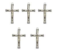 Lot de 5 pendentifs à breloques catholiques pour femme et fille, porte-clés, colliers, fabrication de bijoux, décorations de porte-clés