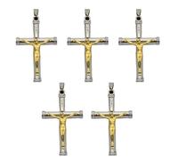 Lot de 5 pendentifs à breloques catholiques pour femme et fille, porte-clés, colliers, fabrication de bijoux, décorations de porte-clés