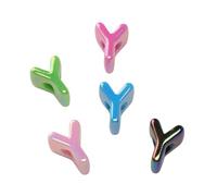 Lot de 5 perles en acrylique avec lettres de l'alphabet pour fabrication de | Perles à bulles en acrylique lisse avec de grands trous pour faciliter l'enfilage des travaux manuels et des cadeaux Y