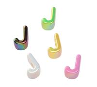 Lot de 5 perles en acrylique avec lettres de l'alphabet pour fabrication de | Perles à bulles en acrylique lisse avec de grands trous pour faciliter l'enfilage des travaux manuels et des cadeaux J