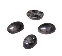 Lot de 5 perles en pierre naturelle améthyste agate sans trou ovales plates lisses pour fabrication de bagues, boucles d'oreilles, bracelets, colliers, 21. Labradorite, 18 x 25 mm