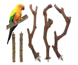 Lot de 5 perroquets interactifs en bois pour jouer à des arbres, perroquets, perroquets et inséparables