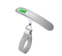 Lot de 5 pèse-bagages numériques portables à suspendre avec écran LCD pour bagages, valise, poids de voyage, balance électronique avec ceinture 50 kg