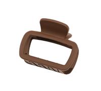 Lot de 5 petites pinces à cheveux rectangulaires multicolores de 5 cm - Antidérapantes - Accessoire de coiffure pour femme - Cheveux moyens et fins - Marron foncé