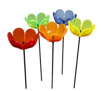 Lot de 5 petits attrape-soleil Tulipe Décoration de jardin Couleurs mélangées