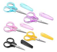 Lot de 5 petits ciseaux tranchants en acier inoxydable avec housse de protection, 8,9 cm pour broderie, découpe de papier, couture, tricot, travaux manuels