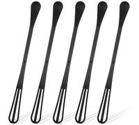 Lot de 5 petits fouets multifonctions - Mini cuillère pour la cuisine - Petit ensemble de fouet multifonction en silicone pour battre, mixer, cuire