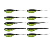 Lot de 5 Petits leurres Verts, leurres élastiques Verts - Appâts réalistes attrayants - Appâts bioniques Souples Super pour Pike Bluegill Sauger Shad