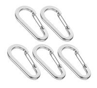Lot de 5 petits mousquetons à ressort en alliage d'aluminium pour alpinisme, camping, outil multifonction facile à utiliser, petits mousquetons d'escalade robustes