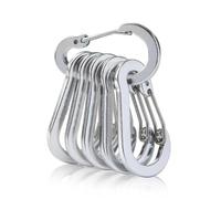 Lot de 5 petits mousquetons à ressort en aluminium pour le camping, les balançoires, les voyages, le camping, les poissons