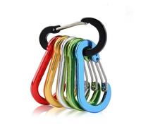 Lot de 5 petits mousquetons à ressort en aluminium pour le camping, les balançoires, les voyages, le camping, les poissons