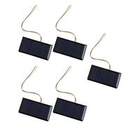 Lot de 5 petits panneaux solaires en polysilicium 0,3 W 5 V 60 mA pour projets de chargeur solaire à faire soi-même 68 x 37 mm, noir