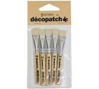 Décopatch Pinceaux PACKPC05O - Lot de 5 en soie, largeur 1 cm