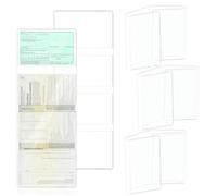 Lot De 5 Pièce 4 Poches Pochette Carte Grise et Assurance 36x13.5 cm Transparent PVC Pochette Plastique Pour Carte Grise Étui Protection Protège Carte Pour Documents Voiture Moto Permis Chasse