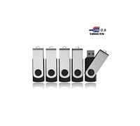 Lot de 5 Pièces Clé USB 2.0 8 Giga pour Ordinateur, Lecteur, Télévision, Automobile,etc (Noir)