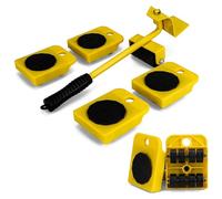 Lot de 5 pièces d'artefacts de déménagement pour objets lourds, outils de déménagement de meubles économes en main-d'œuvre, convient à la plupart des meubles et appareils électroménagers, plastique