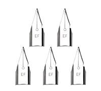 Lot de 5 pièces de rechange NIB NIB 0 38 mm / 0 5 mm Nibs EF/F droites Conseils Office School Home Stationery Accessoires de réparation Remplacement de remplissage large