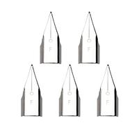 Lot de 5 pièces de rechange NIB NIB 0 38 mm/0 5 mm Nibs EF/F droites Conseils pour bureau, école, maison, papeterie, accessoires de réparation pour fontaine, kit de réparation