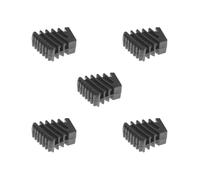 Lot de 5 pieds de batterie en caoutchouc pour matériel de batterie, support de cymbale, petit format, noir