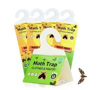 Lot de 5 pièges à mites adhésifs de qualité supérieure pour la maison, pièges à mites efficaces pour armoires et tapis, colle forte pour une capture longue durée, solution antiparasitaire d'intérieur