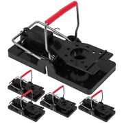 Lot de 5 Pièges à Souris en Plastique 9.6x4.7x5.5 cm ARTECSIS / Tapette à Souris Plastique, Piege a Souris, Souricière réutilisable