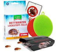 Lot de 5 pièges adhésifs anti-punaises de lit - Pour la lutte et la détection précoce - Piège sans insecticide contre les punaises de lit à la maison, au camping et à l'hôtel + éponge en silicone