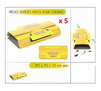 LOT DE 5 PIEGES ADHESIFS CAFARDS pièges naturels anti-cafards