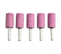 Lot de 5 pierres abrasives pour outils rotatifs, cylindres montés sur tige de 6 mm, pour polissage et meulage du jade, du bois et du métal (6 x 16)