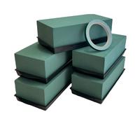 Lot de 5 pierres de fleurs humides en mousse avec bols d'eau - Bloc éponge Oasis pour mariage et arrangements floraux - Parfait pour les fleurs fraîches et les fournitures de bricolage