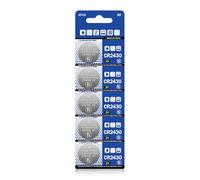 Lot de 5 piles bouton au lithium CR2430 DL2430 KL2430 KECR2430 KECR2430 3 V 270 mAh pour télécommandes et flashes jouet
