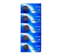 Lot de 5 Piles bouton plates lithium type CR1632 3V compatibles BR1632/CR-1632/DL1632/DL 1632/DL-1632 - Visiodirect -