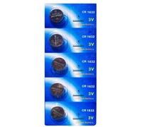 Lot de 5 Piles bouton plates lithium type CR1632 3V compatibles BR1632/CR-1632/DL1632/DL 1632/DL-1632 - Visiodirect -