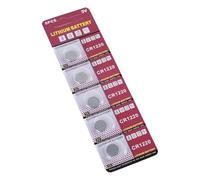 Lot de 5 piles CR1220 au lithium CR1220 haute densité 3 V de longue durée dans de petits modèles