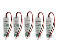 Lot de 5 piles LS14500 avec fiche blanche pour SAFT LS14500, piles AA 3,6 V, utilisées pour les tests spécifiques d'équipements électroniques,
