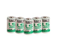 Saft Piles LS14250 3,6 V (1/2 AA) Lot de 5 Blanc