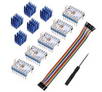 Lot de 5 pilotes de moteur pas à pas pour imprimante 3D TMC2209 V3.0, module de pilote TMC2209 avec dissipateur thermique, 256 micropas pour cartes contrôleur d'imprimante 3D SKR V1.3 MKS GEN L Ramps 1.4/1.5/1.6
