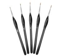 Lot de 5 Pinceau Fin Peinture Acrylique, Détail Pinceau de Peinture par Numéro, Miniatures Ensemble de Mini Pinceaux de Peinture pour Acrylique, Modèle, Aquarelle, Huile, Figurine