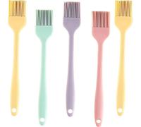 lot de 5 pinceaux à pâtisserie de 21 cm en silicone Pour cuire, cuisiner, griller, étaler, huile, beurre, sauce