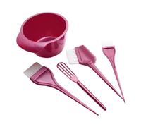 Zialofi Lot de 5 Pinceaux de Couleur pour Bol de Mélange, Kit de Teinture pour Cheveux de Salon, Coiffure pour La Coloration Des Cheveux à Domicile Ou En Salo