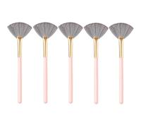 Lot de 5 pinceaux de maquillage en éventail pour masque de maquillage - Pinceaux de maquillage - Outils multi-usages - Pour masque facial - Pinceau fin et doux - Pinceau de maquillage - Brosses pour