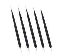 Lot de 5 pinceaux de peinture à ongles, pinceaux à double extrémité et stylo à pointillage, pinceaux professionnels fins avec dessin fin tailles 7/9/11/15/22 mm