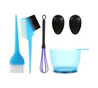 Lot de 5 pinceaux double face pour colorer les cheveux sans effort - Pinceaux à teinter - Cache-oreilles et applicateur pour salon de coiffure à domicile - Pinceaux de teinture professionnels