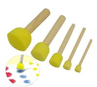 Lot de 5 pinceaux éponge pour enfants, aquarelle, huile, gouache, peinture acrylique, travail créatif et exquis, design tendance