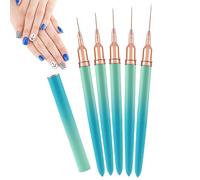 Lot de 5 pinceaux fins, 5 stylos de dessin pour ongles, pinceaux de dessin pour détails, 5/8/13/20/25 mm pour les lignes longues, détails fins