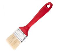 Lot de 5 pinceaux plats | Avec manche en plastique rouge | (5 pièces, largeur de la brosse : 40 mm)