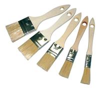 Lot de 5 pinceaux plats SAVY en bois - 15mm, 20mm, 30mm, 40mm, 50mm